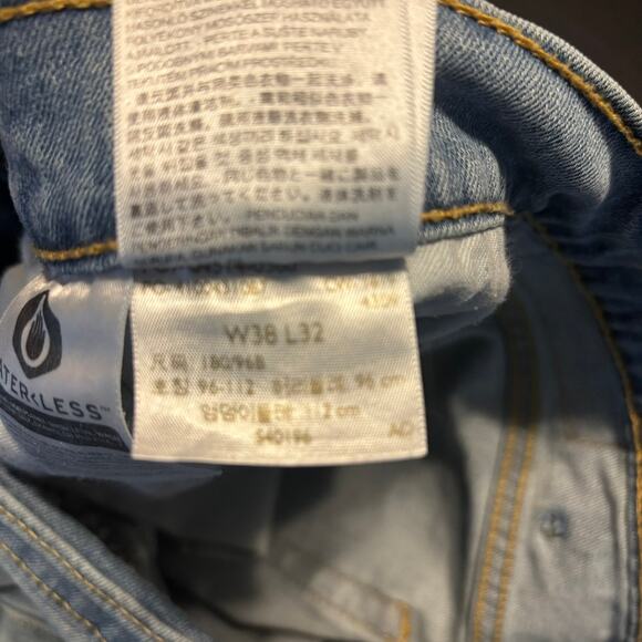 Levi's Levis Waterless Light Wash Jeans Men's Size 38 x 32 Straight - Picture 7 of 7